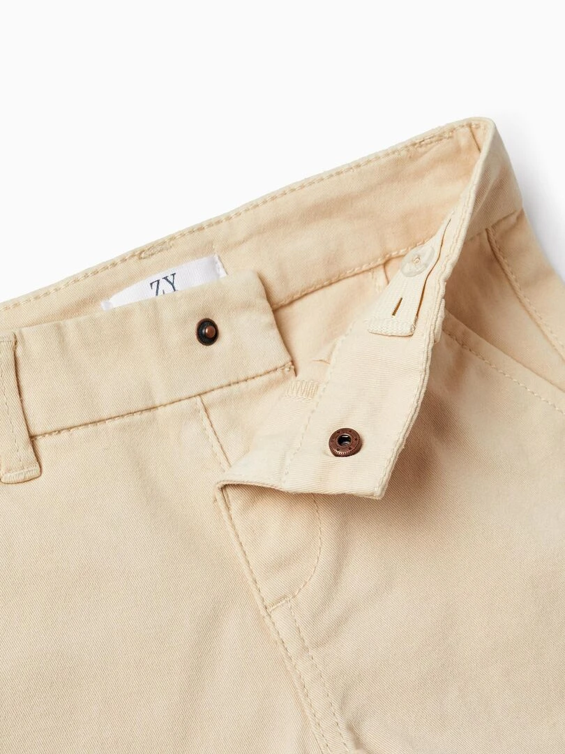 Shorts en sergé pour bébé garçon  ATLANTIC COMPANY   Beige clair