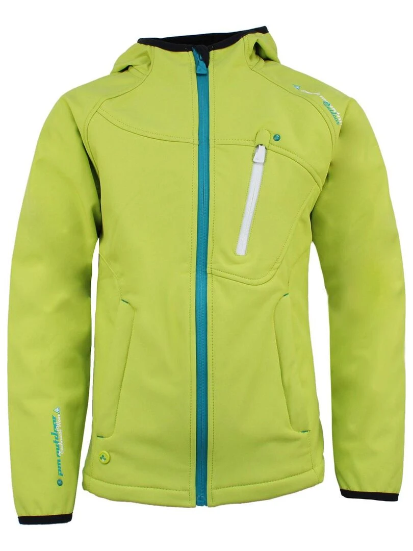 Blouson softshell fille FANSO PEAK MOUNTAIN Vert anis