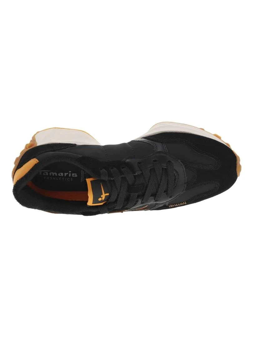 TAMARIS   Baskets basses cuir   Noir