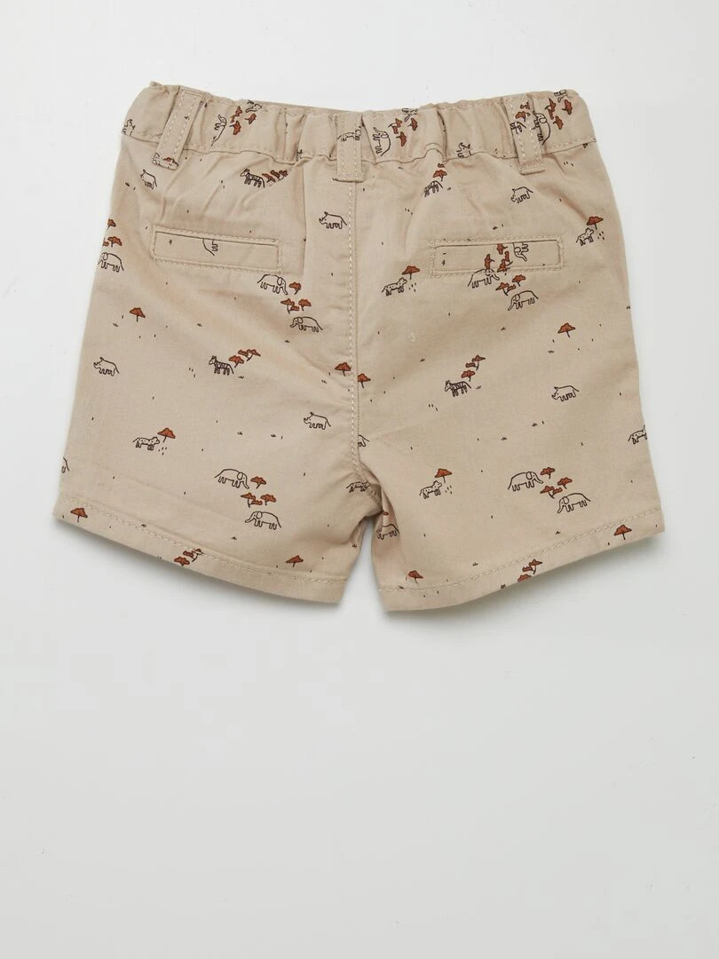 Short chino en twill Beige savane