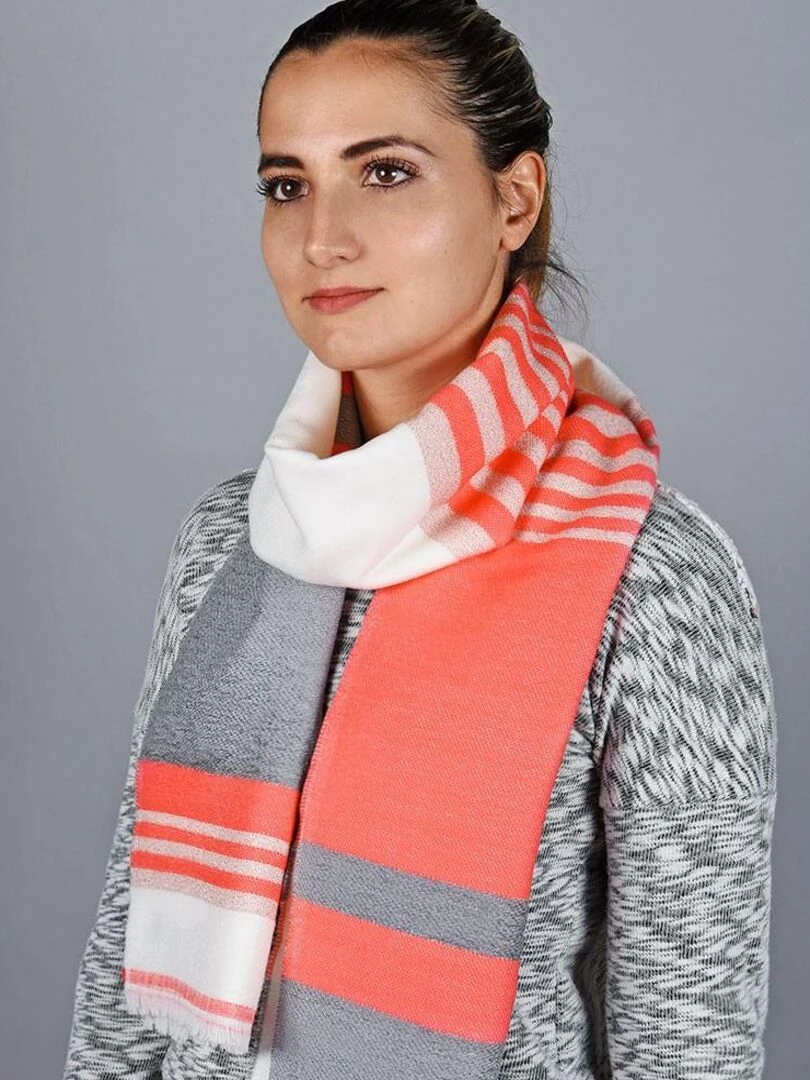 Echarpe Rayna Fabriqué en France Orange corail