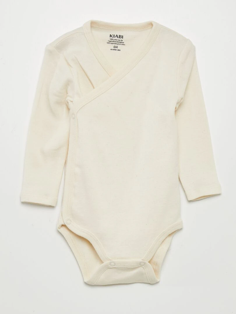 Lot de 3 bodies côtelés Beige