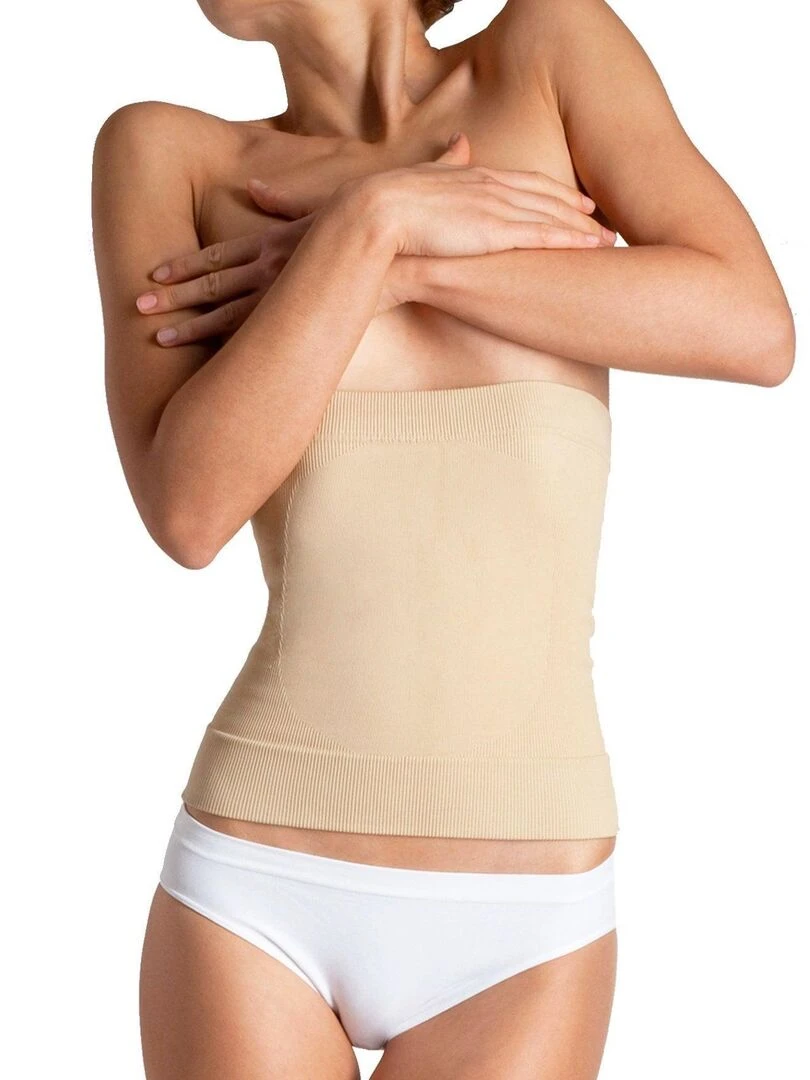 Ceinture Gainante avec Actifs Minceur Beige