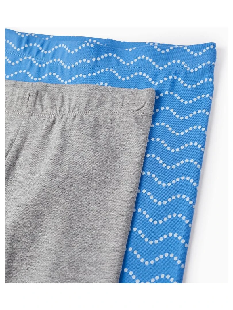2 Leggings Courts en Coton pour Fille EXPLORING AUSTRALIA Bleu foncé