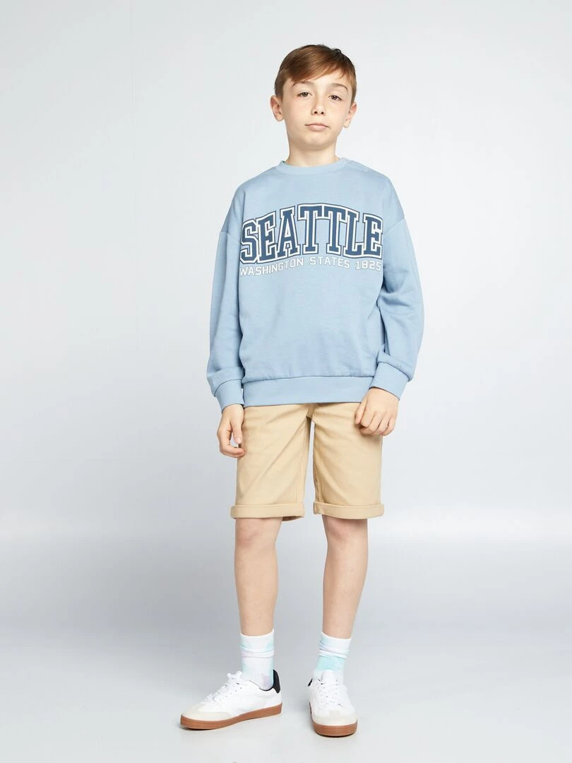 Sweat en french terry   So Easy   Bleu