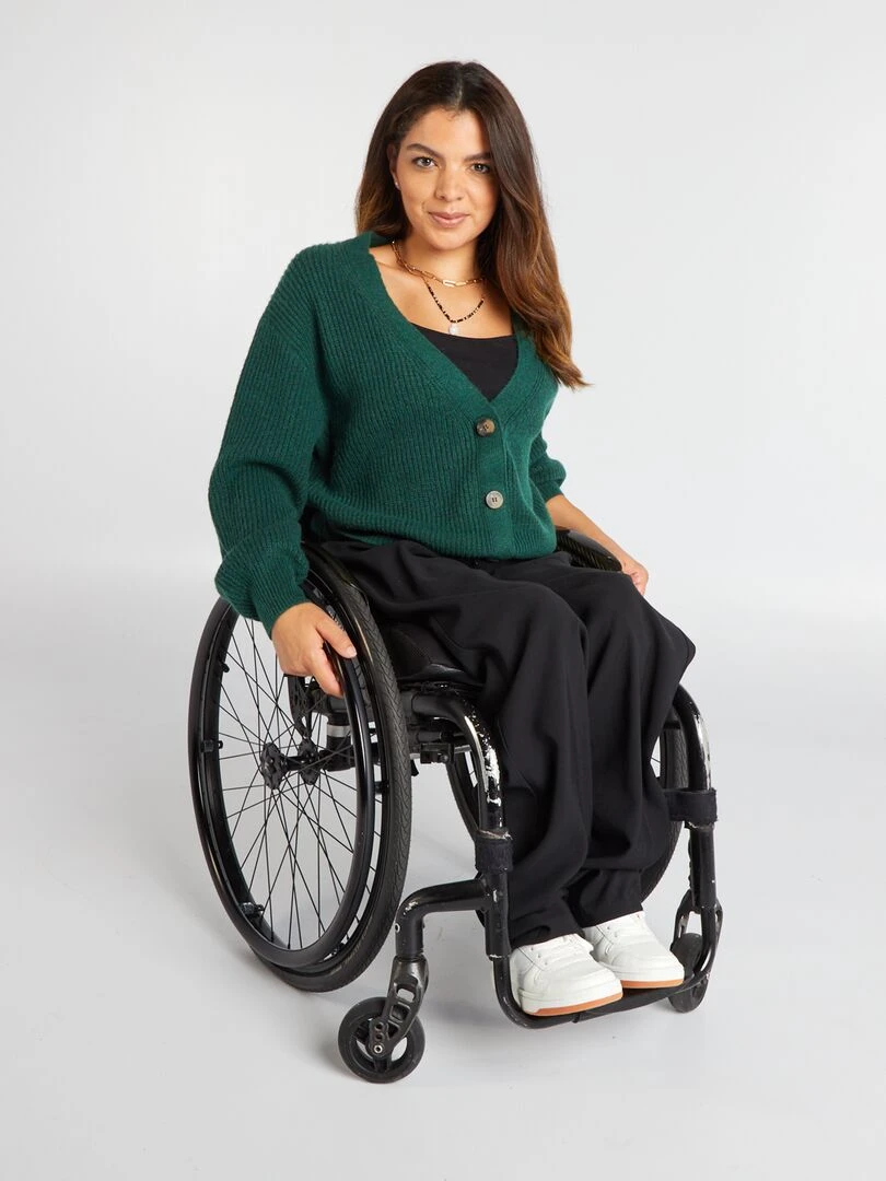 Gilet en maille avec ouverture aimantée So Easy Vert