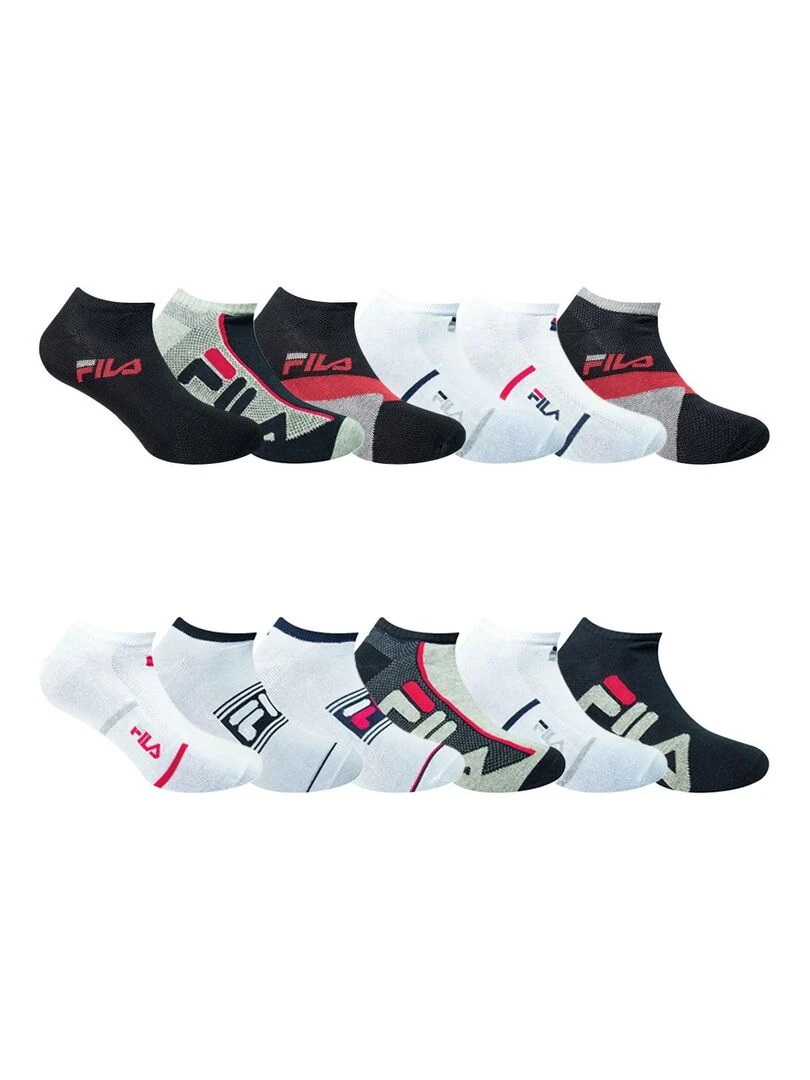 Pack Surprise de 12 Paires de chaussettes homme Fila Noir