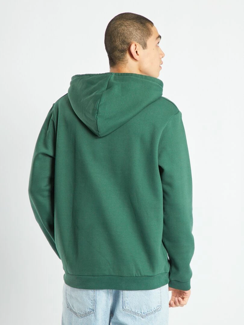 Sweat à capuche avec poche kangourou   Vert sapin