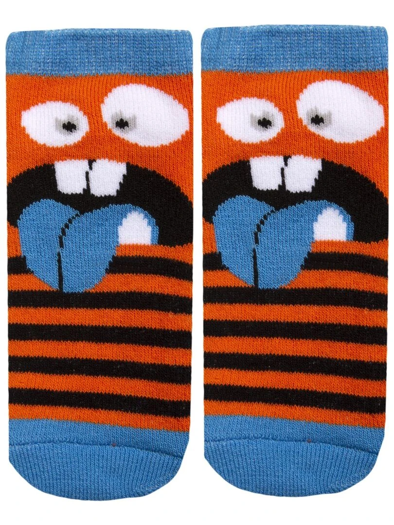 Chaussettes antidérapantes Enfant Monstre 19/26 Orange