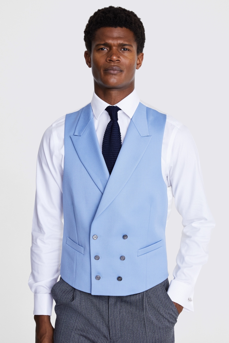 Tailored Fit Sky Morning Waistcoat Buy Online at Moss