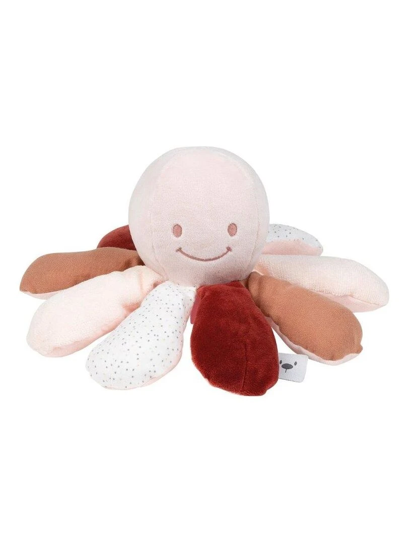 Doudou Nattou Pieuvre d'activité Rouille Marron