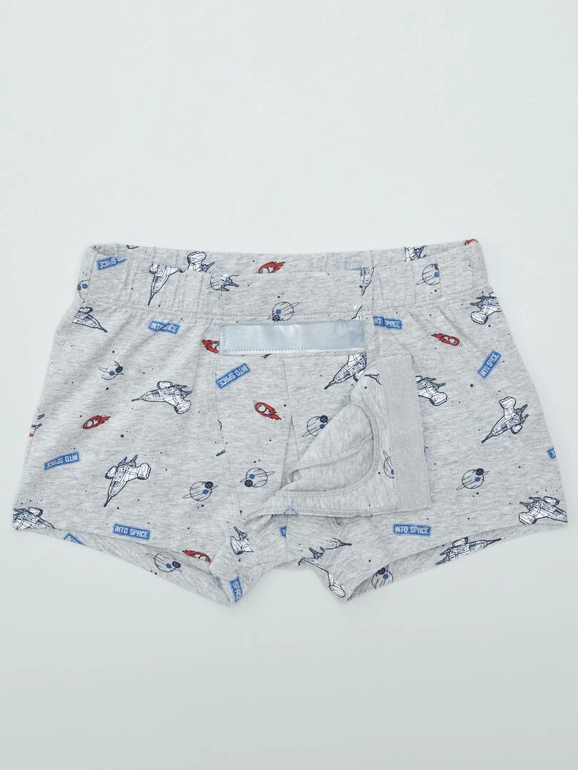 Lot de 2 boxers à scratchs   So Easy   Vert/gris