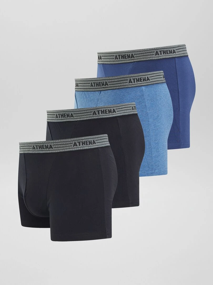 Lot de 4 boxers 'Athena'   noir/bleu