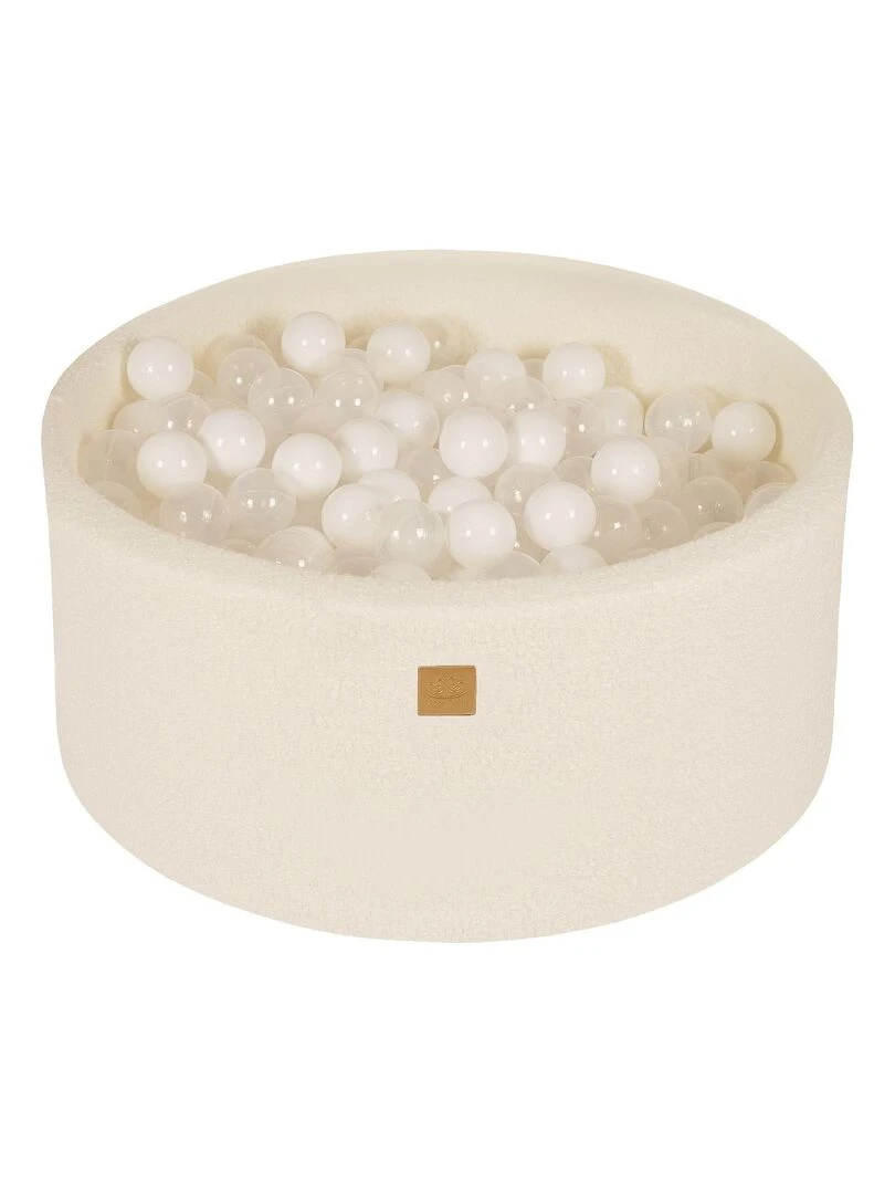 MeowBaby® Boucle Blanc Piscine à Balles Ronde 90x40cm balles: Blanc/Transparent Transparent