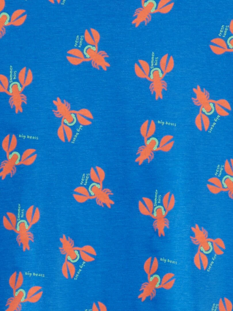 T shirt loose imprimé Bleu