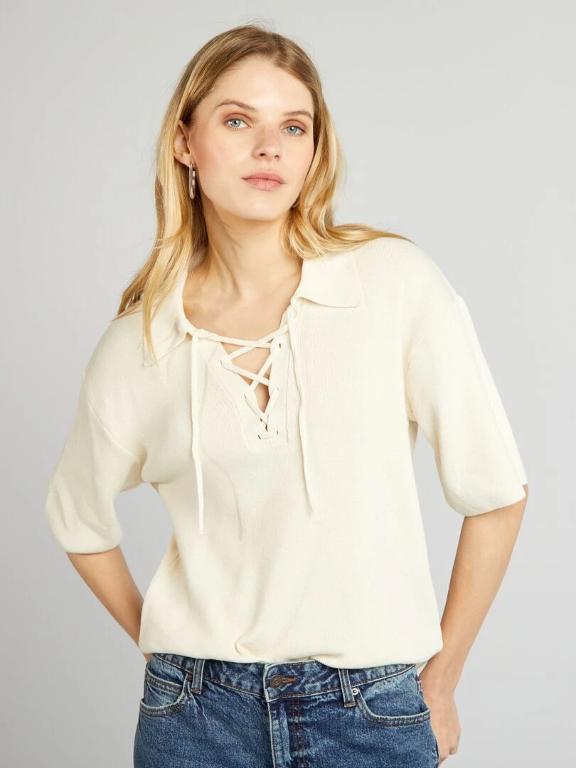 Pull en tricot Beige