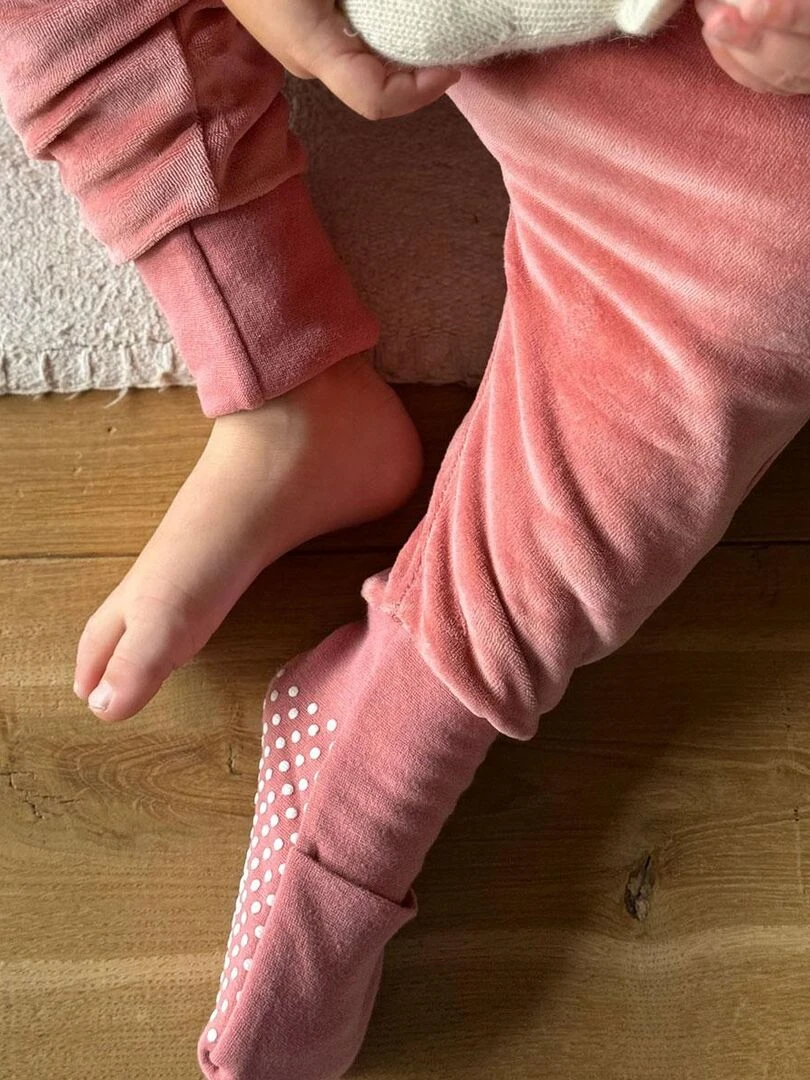 Turbulette TOG 2 en velours avec pieds retroussables Elena   Rose