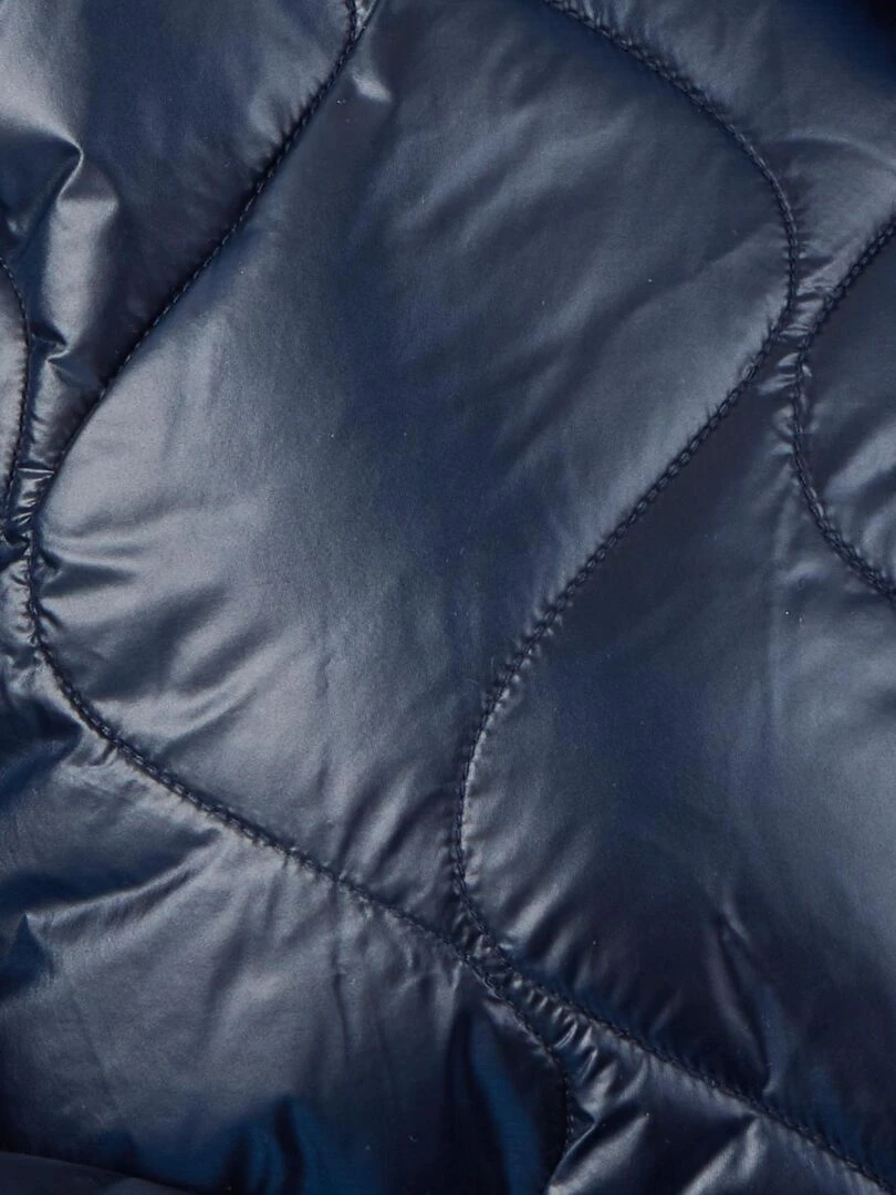 Maxi doudoune brillante  doublure Thermolactyl   Damart   Bleu marine