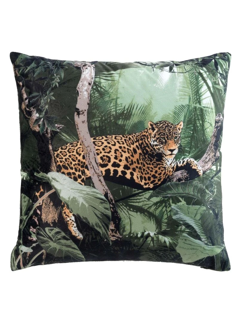 Coussin 45 x 45 cm Mendoza le jaguar Vert