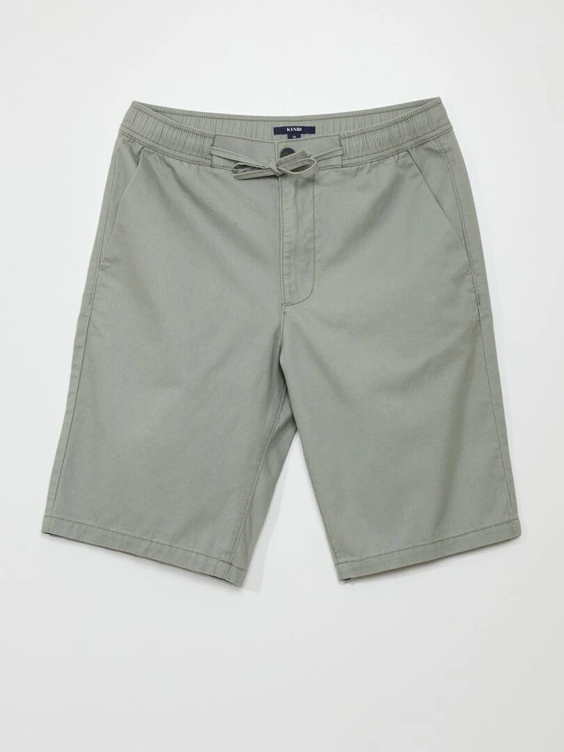 Short en coton Vert