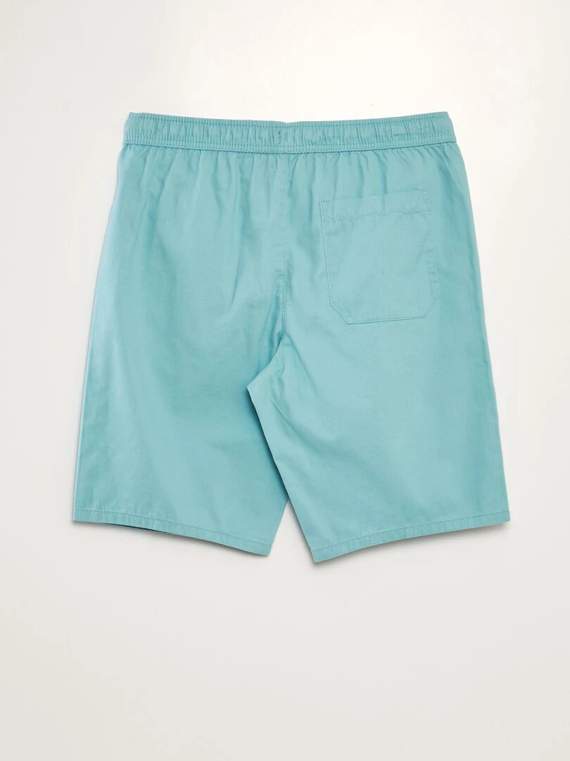 Bermuda chino avec taille élastiquée Bleu