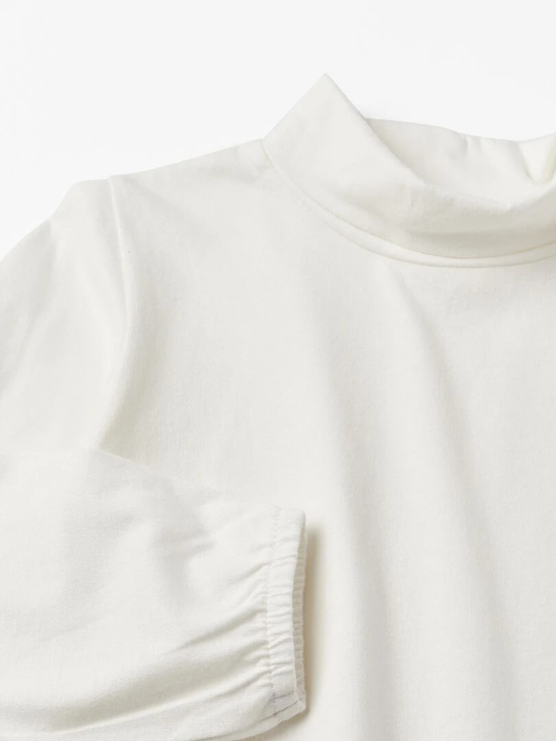 T shirt à manches longues en coton pour bébé fille manches longues  LITERATURE CLUB   Blanc