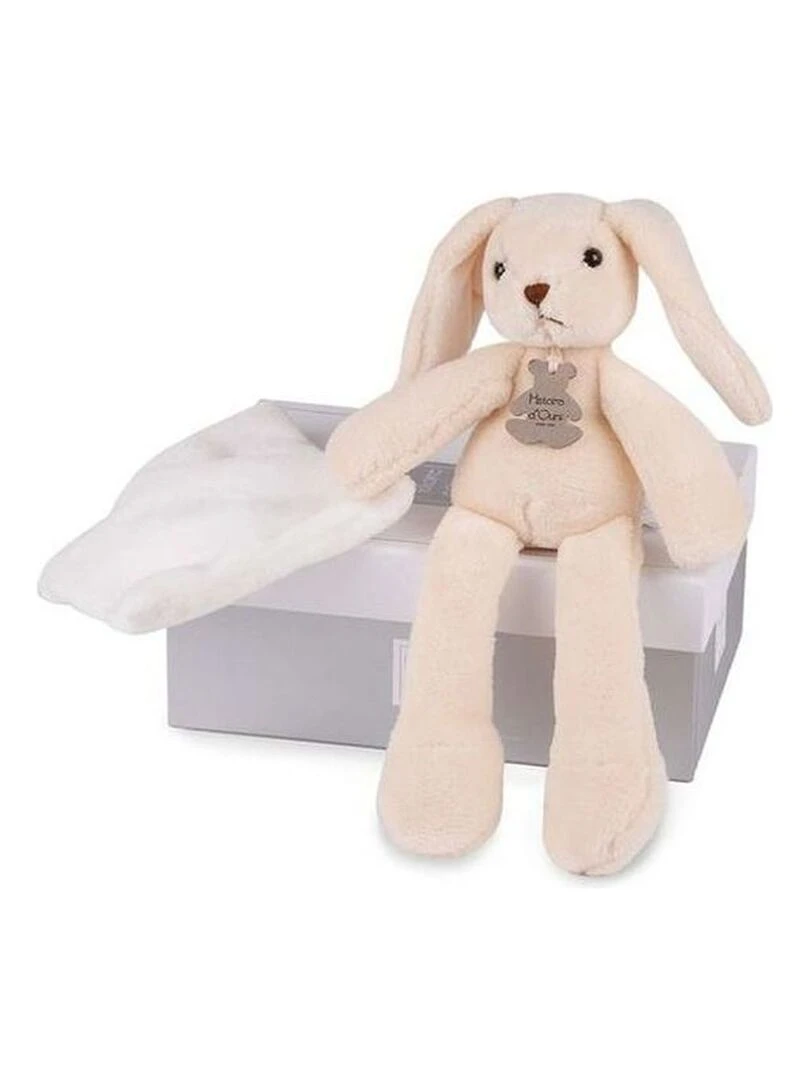 doudou Doudou et compagnie Lapin Marron avec Doudou 30cms HO2315 Sweety Pantin Marron