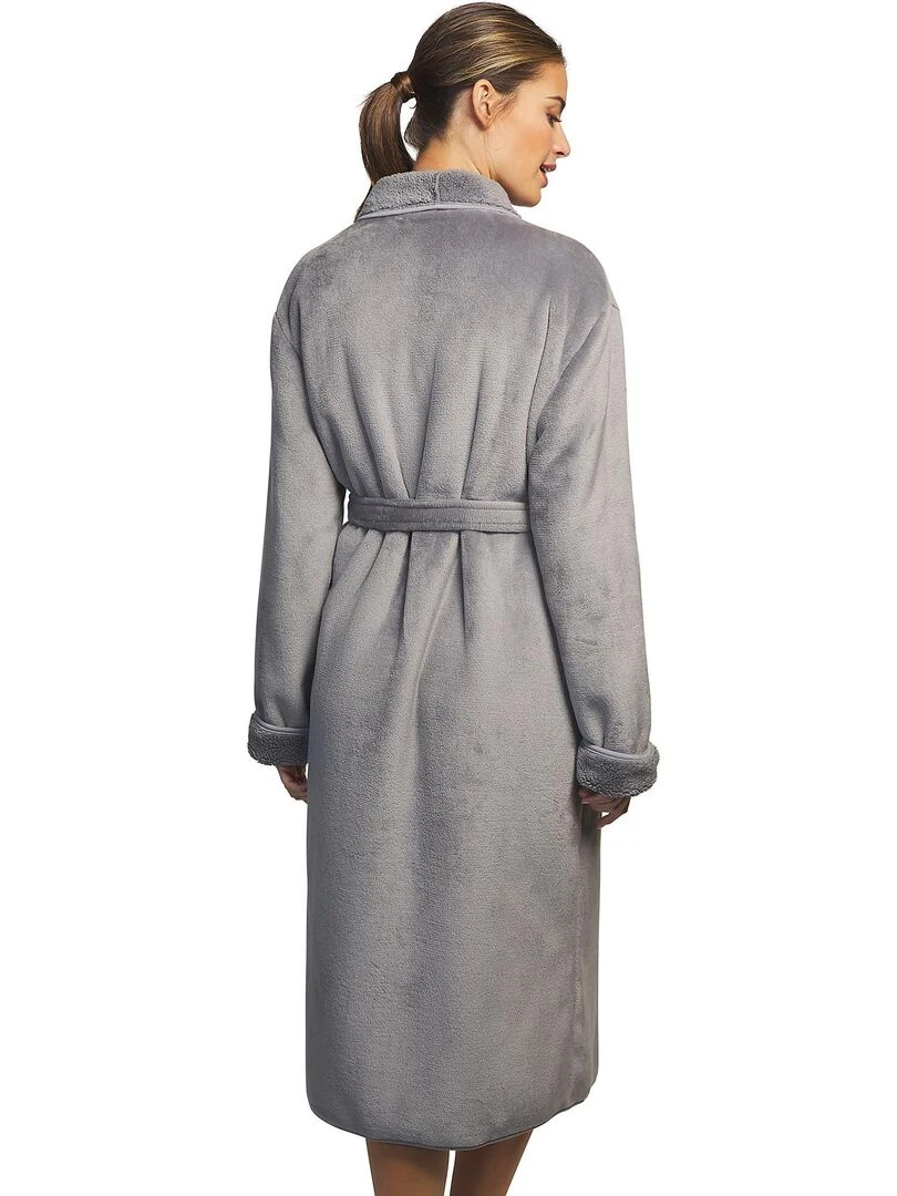 Robe de chambre mi longue Supersoft Gris