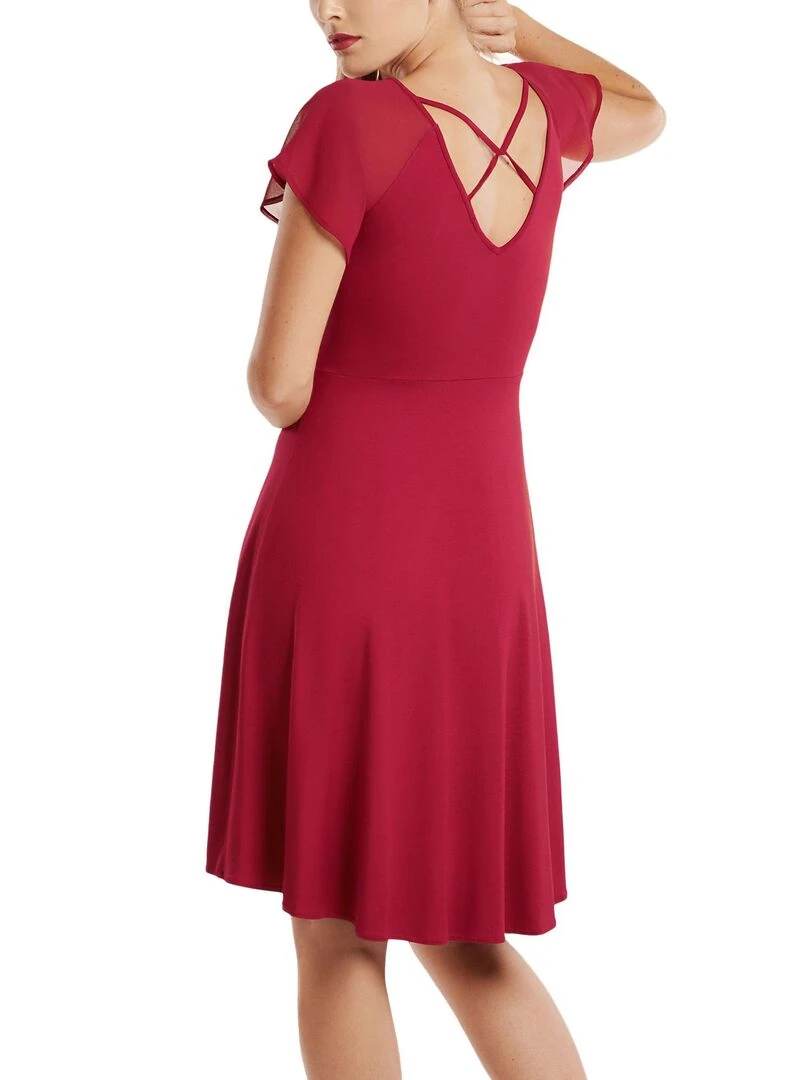 Robe estivale manches courtes Isola Rossa Rouge