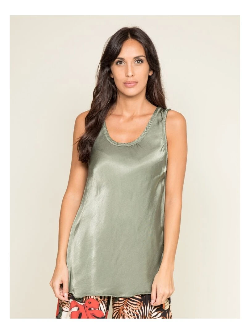 Top soyeux FIRENZ Kaki