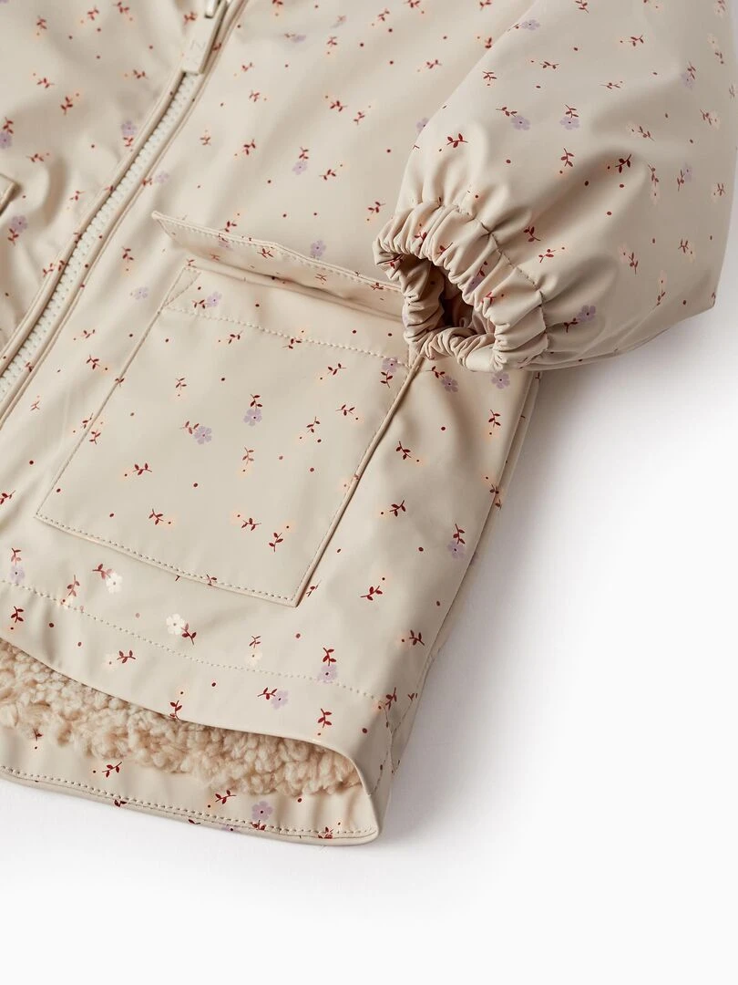 Parka en caoutchouc avec fourrure pour bébé fille 'Flores'  SWEET FROSTY DREAMS   Beige clair