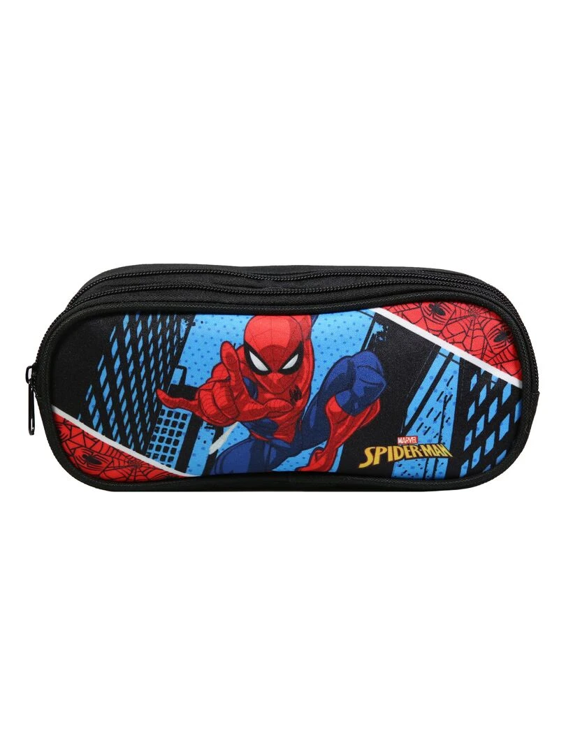 BAGTROTTER Trousse scolaire 2 compartiments Marvel Spider Man Bleue Bleu