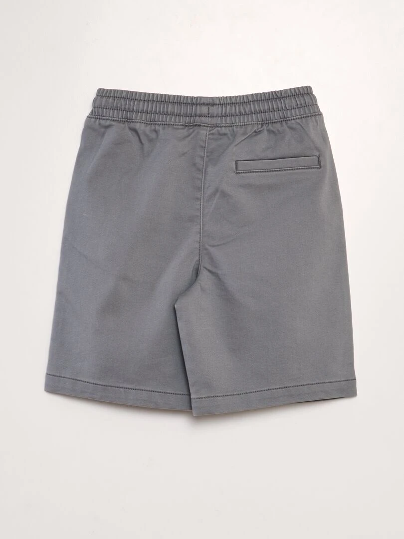 Bermuda à taille élastiquée Gris foncé