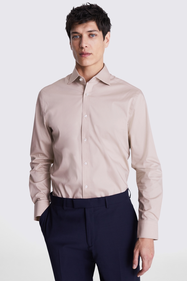 Tailored Fit Dusty Pink Stretch Shirt Buy Online at Moss