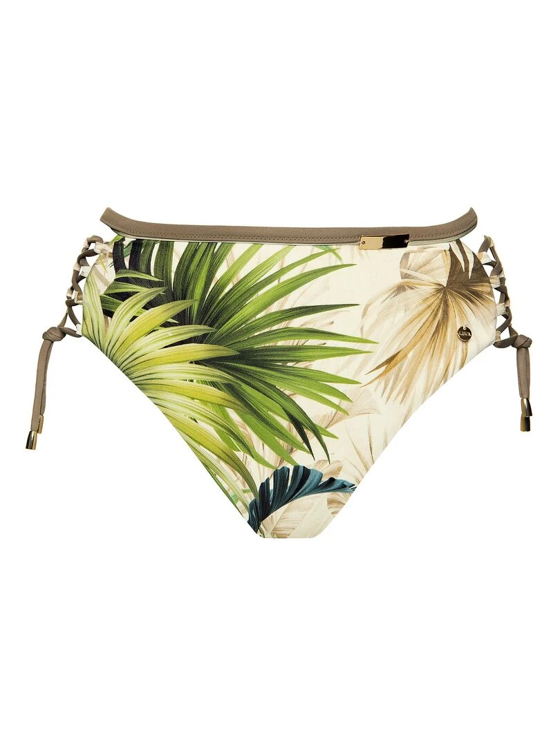 Bas maillot slip de bain taille haute échancré Ensenada   Vert