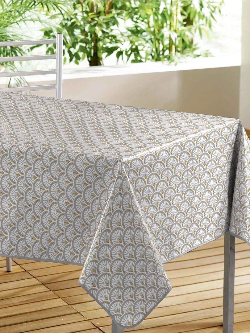 Nappe rectangle Collection Art chic Bald Gris Noir