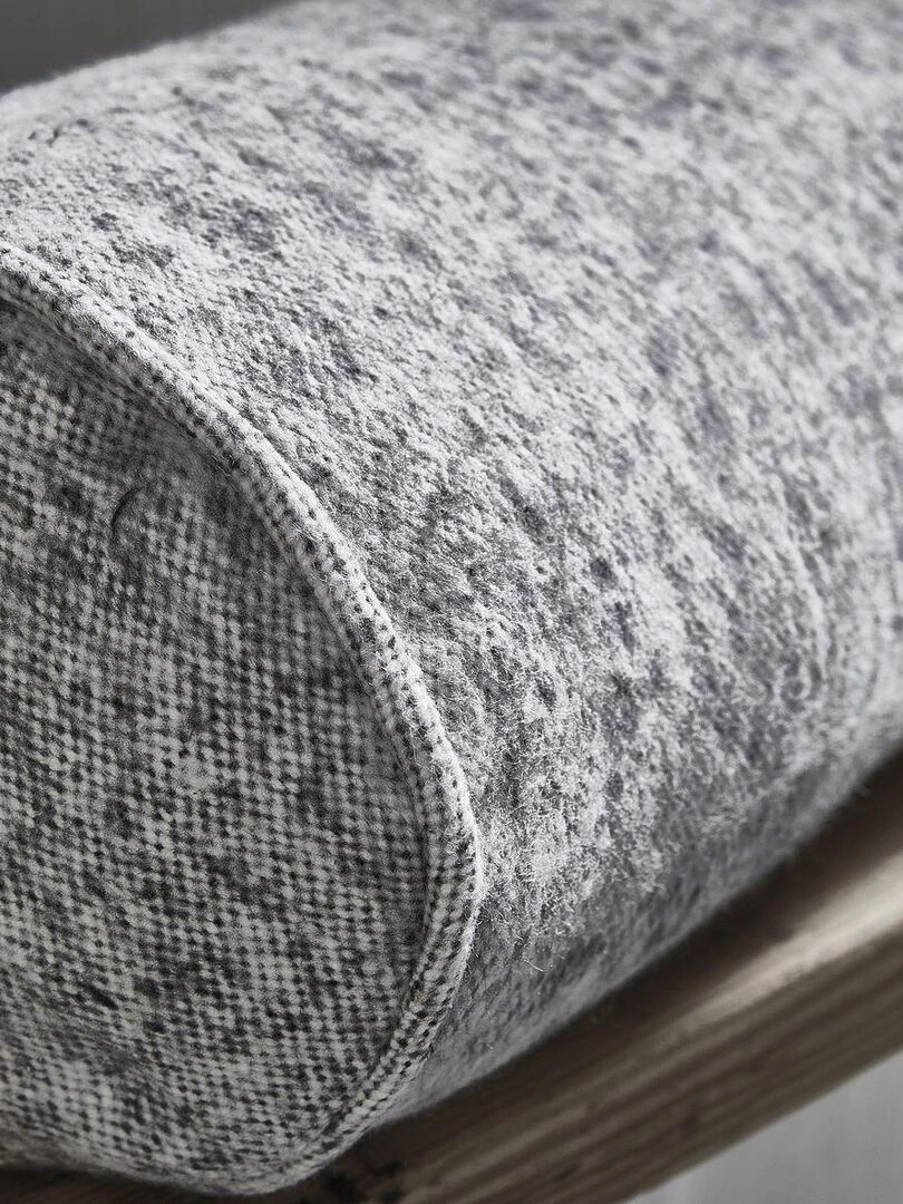 Coussin polochon imprimé 'MOUNTAIN' 'TODAY'   Gris clair