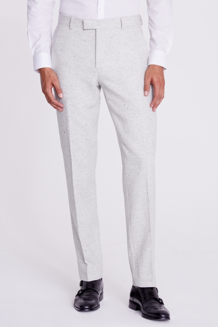 Italian Slim Fit Navy Hopsack Trousers   Buy Online at Moss