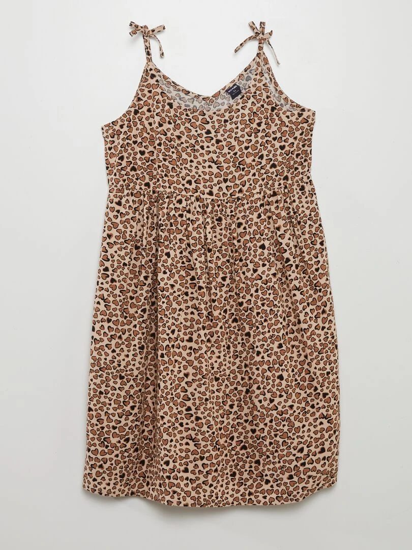Robe à motif Beige