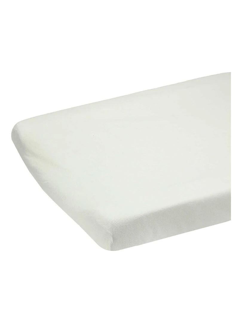 Housse de matelas à langer bébé Trois Kilos Sept   Blanc Beige