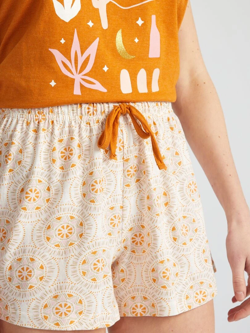 Ensemble de pyjama fantaisie 'Melissa brown'   Orange