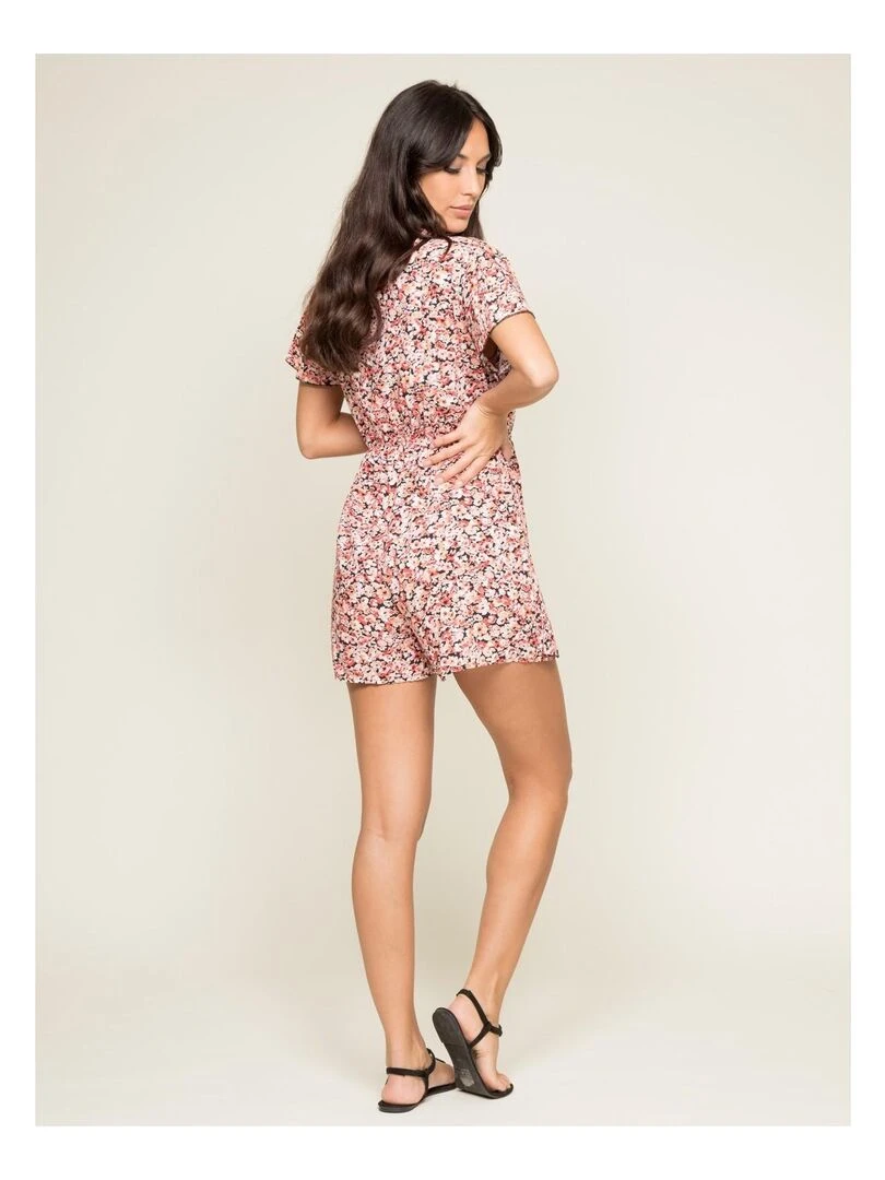 Combi short fluide motifs XYLIA Rouge
