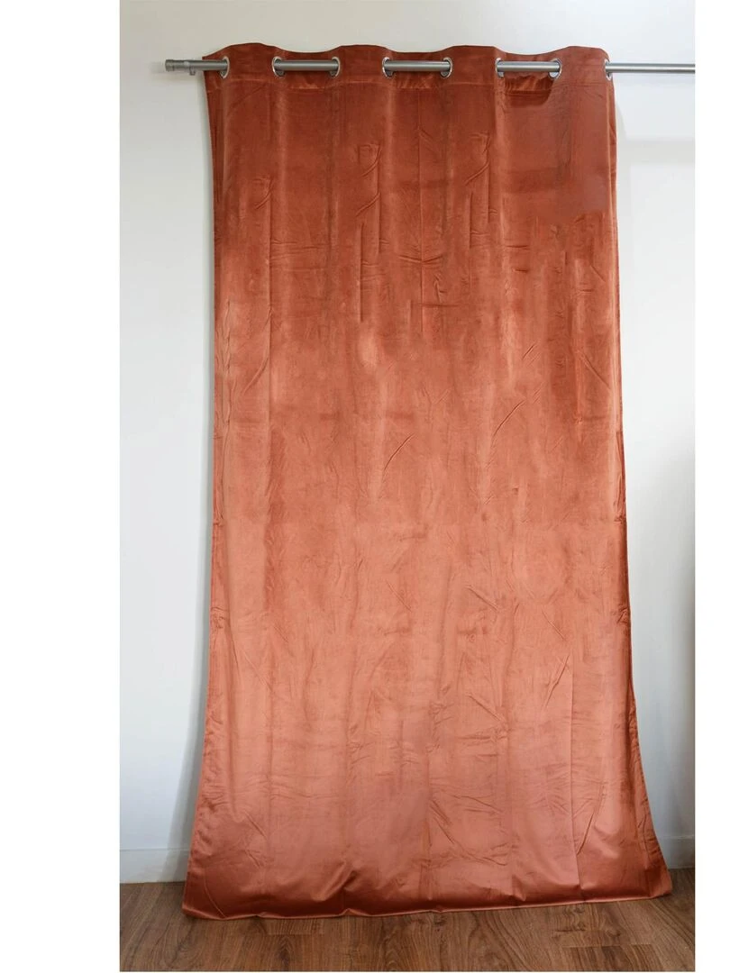 Rideau en velours occultant Orange