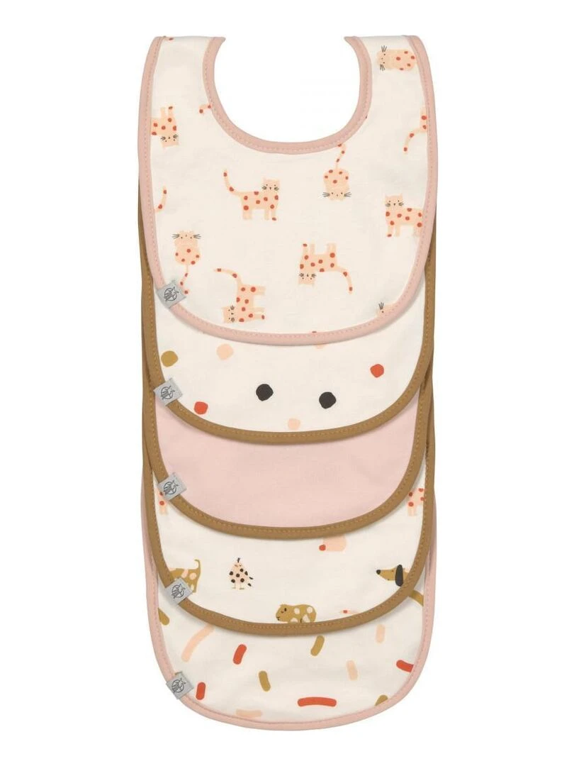 Lot de 5 bavoirs éponge Little Mateys orange épicé Multicolore