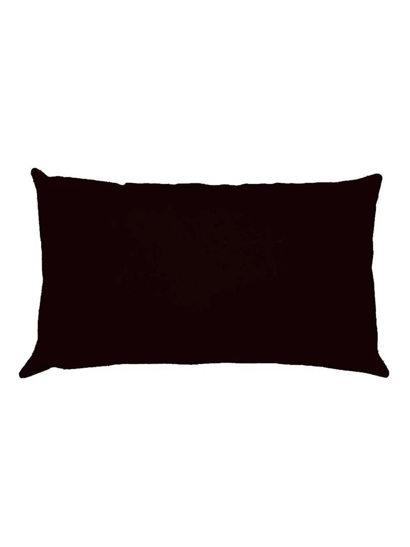 Taie D'oreiller Rectangle Unie en Coton Noir