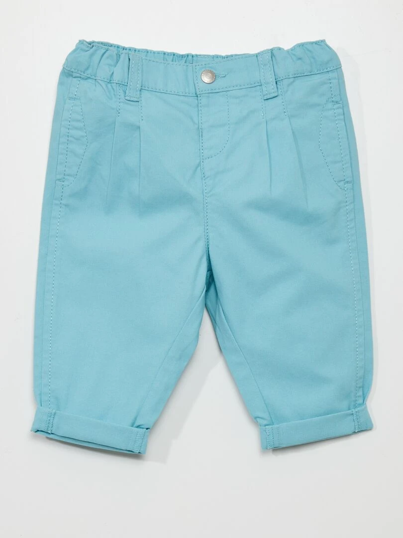 Pantalon en coton Bleu