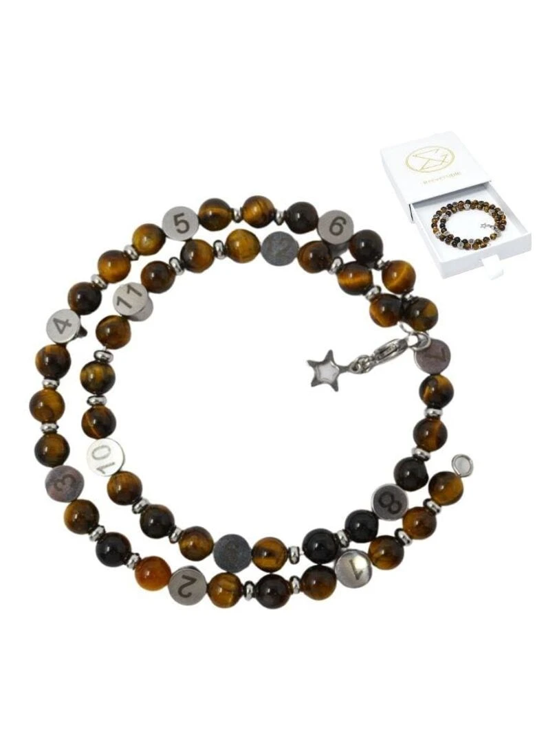 Bracelet d'allaitement Œil du Tigre Marron Marron