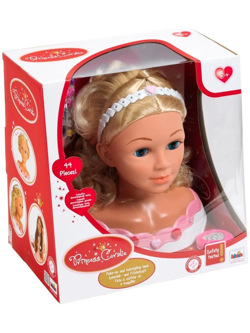 Tête à coiffer Princesse Coralie Make Up Hairstyling Head "Rose" N/A