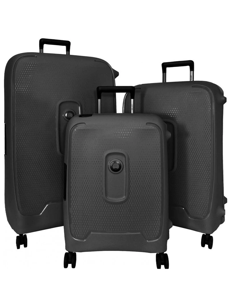 Lot 3 valises rigides Montcenis dont 1 cabine 55 cm T ABS Noir