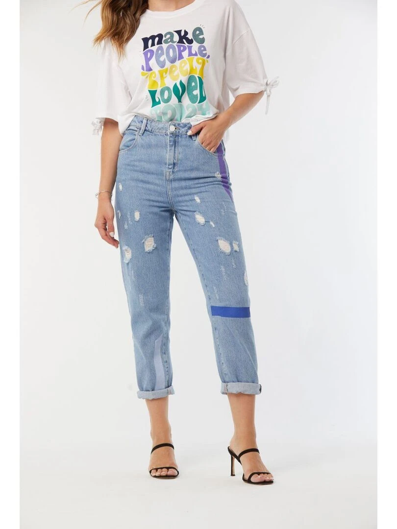 Lee Cooper Jean coton mom JULIE Bleu
